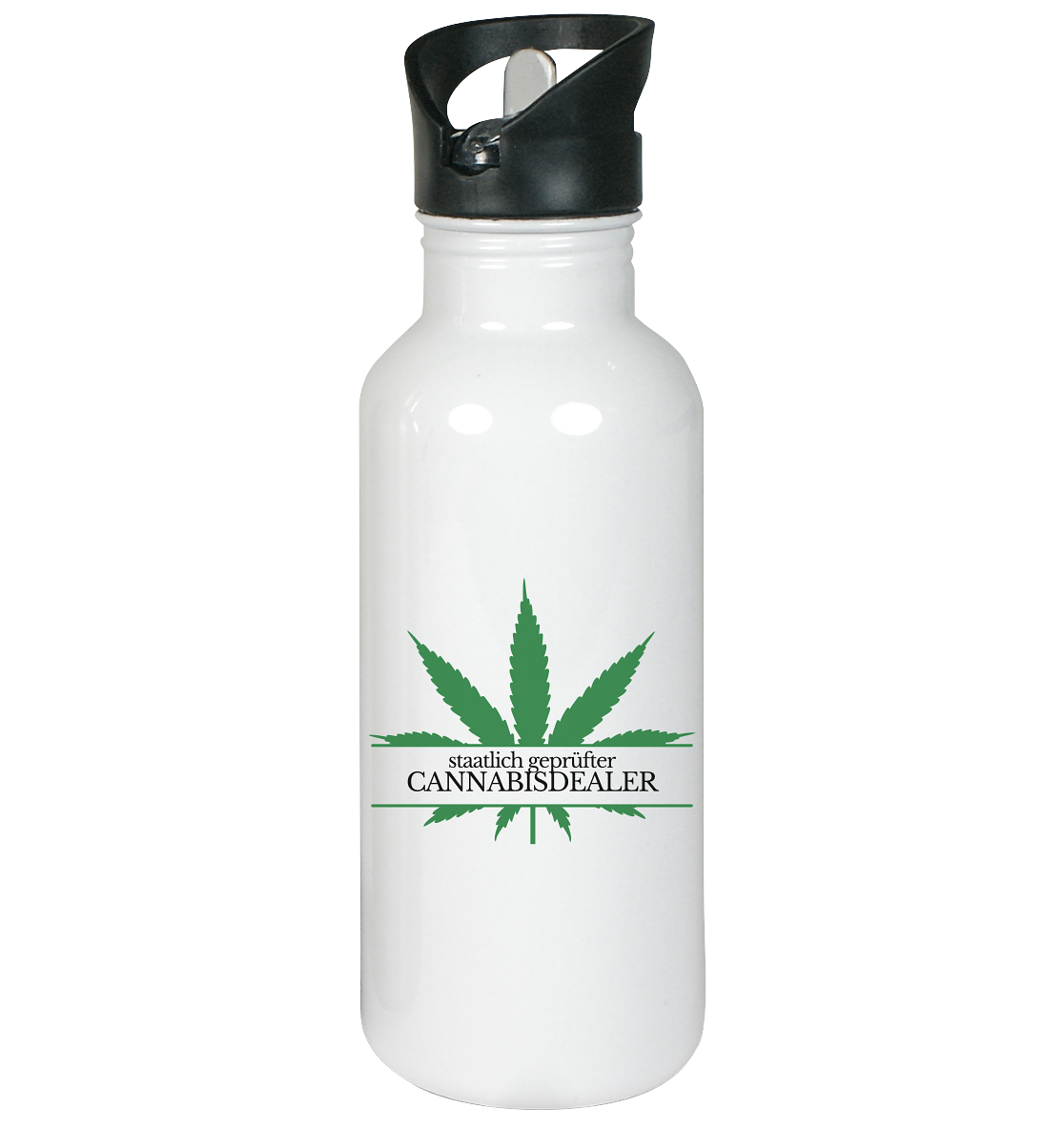 Staatlich geprüfter Cannabisdealer - Edelstahl-Trinkflasche