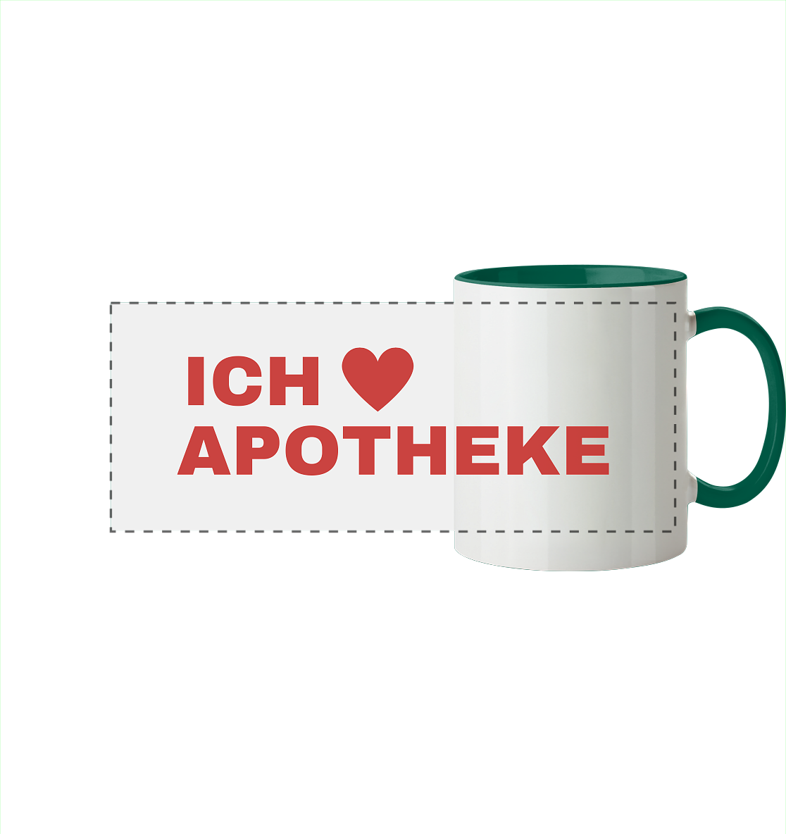 Ich liebe Apotheke - Panorama Tasse zweifarbig