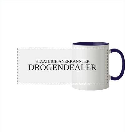 Staatlich anerkannter Drogendealer - Panorama Tasse zweifarbig